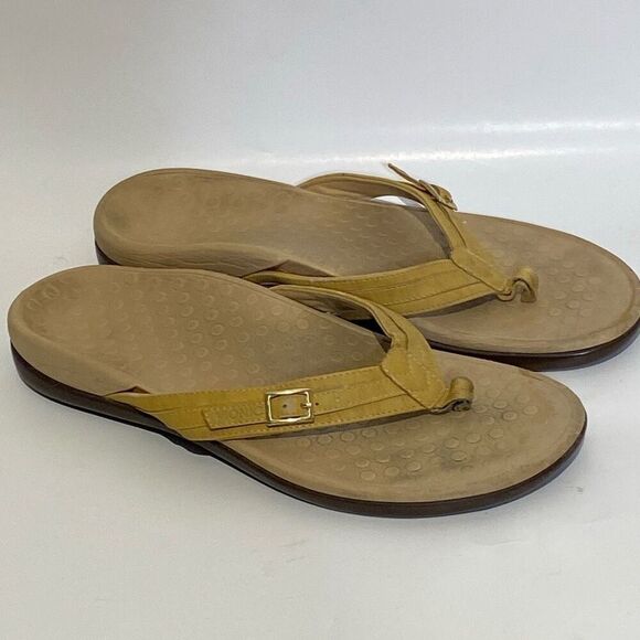 Vionic Women's Patty Suede Non-slip T-strap Flip Flop Casual Sandals Size 9 - Picture 1 of 10
